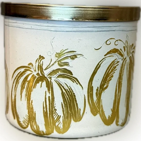 🎃WHITE BARN🎃White Pumpkin 3-Wick Candle/NWT - Picture 5 of 6